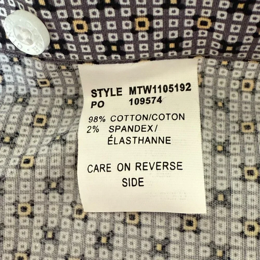 Cinch Geometric Button-Down Shirt Gray Men's Size XXL Western Cowboy Long-Sleeve